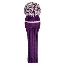 Sunfish purple and white knit wool driver golf headcover