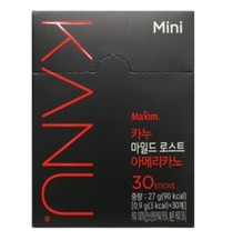 Korea Maxim KANU MINI Mild Roast Americano Instant Coffee Mix 0.9g 30 sticks