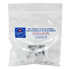 Doctor Easy Clear Earplug Tips 20 Count Disposable Made in USA for Rhino Elep...