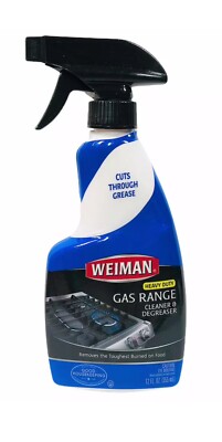 Weiman BBQ Gas Range Stove Top Grill Ceramic CLEANER & DEGREASER 12oz Spray 