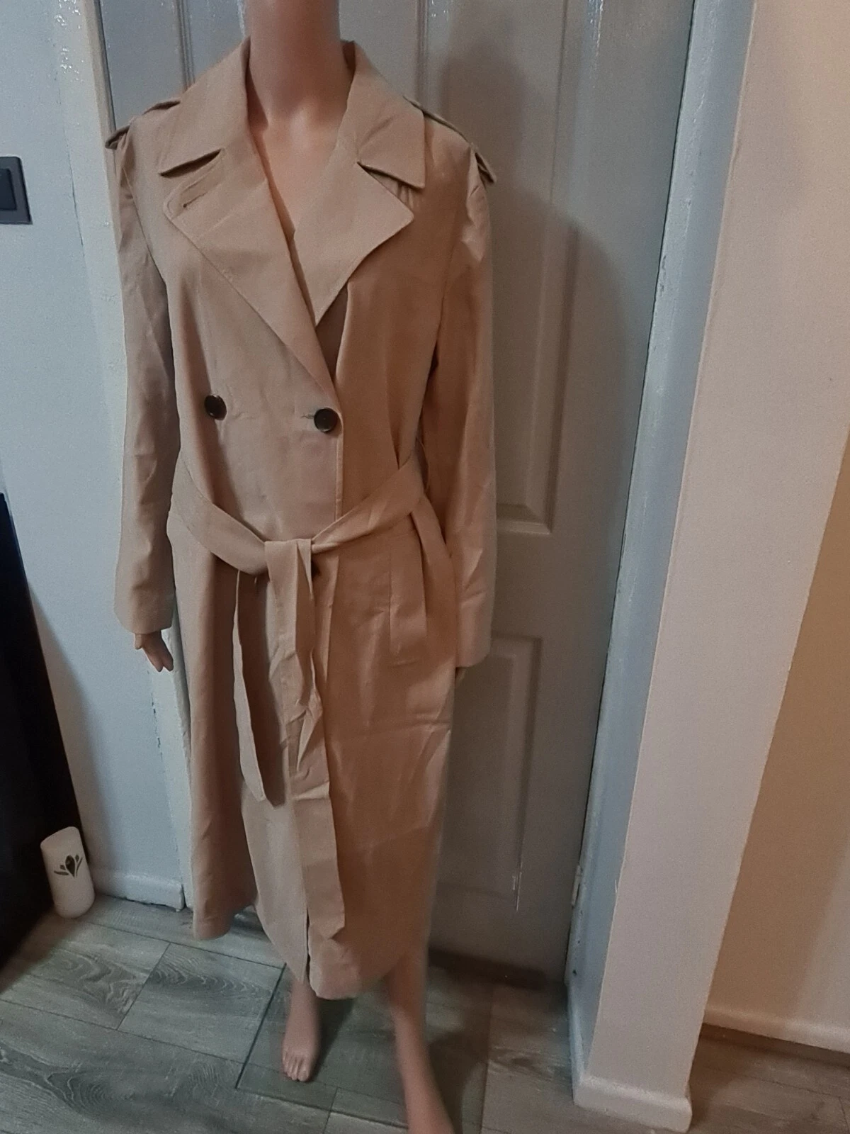 NEWLOOK TRENCH COACH CON CINTURA UK 14 NUOVO CON ETICHETTE