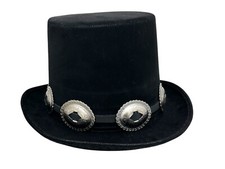 ROCK STAR SLASH GUITAR COSTUME TOP HAT CONCHO STEEL WESTERN GENUINE LEATHER BAND