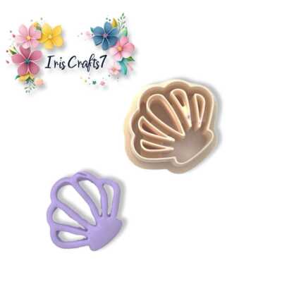 Shell Outline für Polymer Clay Cutter | 3D-gedrucktes Tonwerkzeug | IrisCrafts7 UK