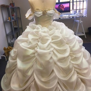 belle inspired wedding dress