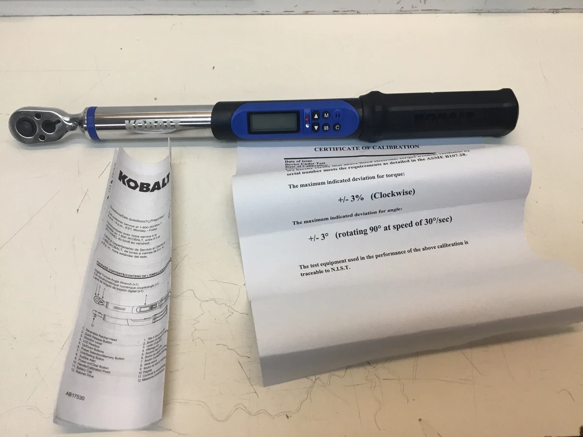 Kobalt 2884762 5 100 ft lb 3 8