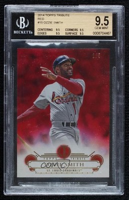 2014 Topps Tribute Red 1/5 Ozzie Smith #15 HOF b4d