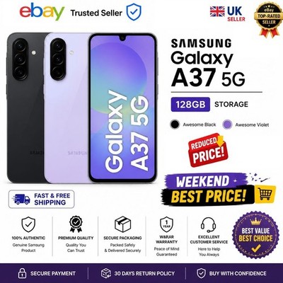 Samsung Galaxy A37 128GB/256GB 5G Brandneu Versiegelt Fabrik Entsperrt Smartphone