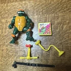 1991 Mike Head droppin' Vintage Teenage Mutant Ninja Turtles Complete