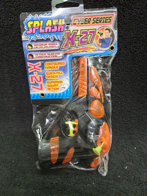 Vintage Ja-Ru Squirt Gun Splash Cyber Series X-27 NEW Water Gun Orange Black