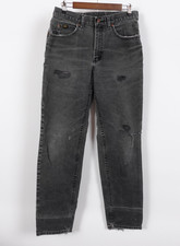 Vintage 80s LEE men's 31x32 Black Sun Faded Distressed Denim Jeans Pants USA