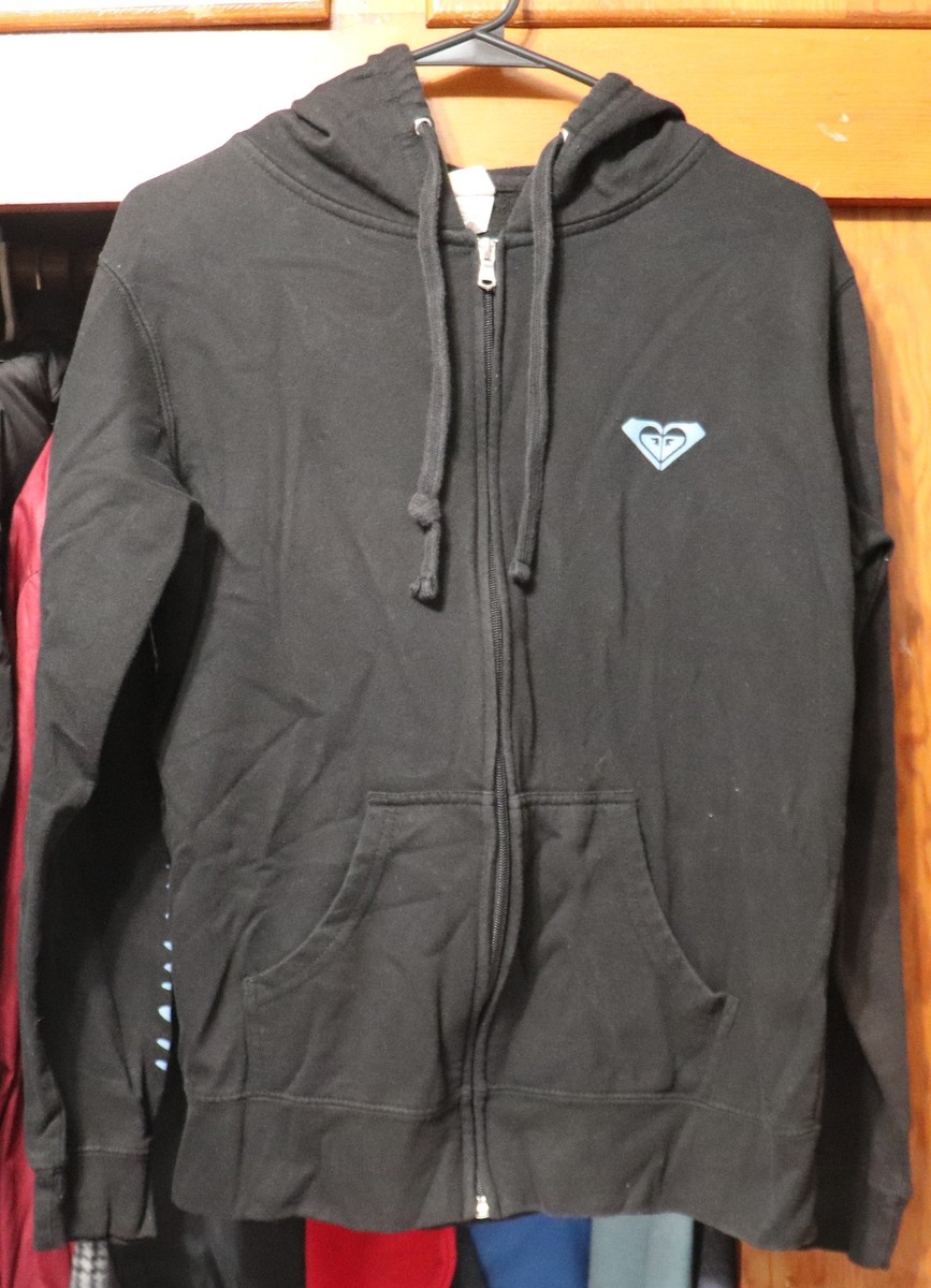 Roxy Hoodie Full Zip Black Hawaii Paradise Wish You Were Here