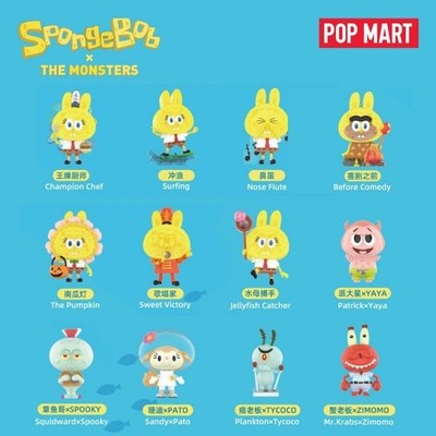 POP MART Labubu The Monsters x Spongebob Series Confirmed Figure Open Box