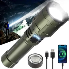 5000mAh Rechargeable Flashlight High Lumens, LED Flashlight with Ignition Lens