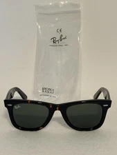 Ray-Ban RB2140 Original Wayfarer Classic Tortoise Frame Green Lens 50mm Unisex