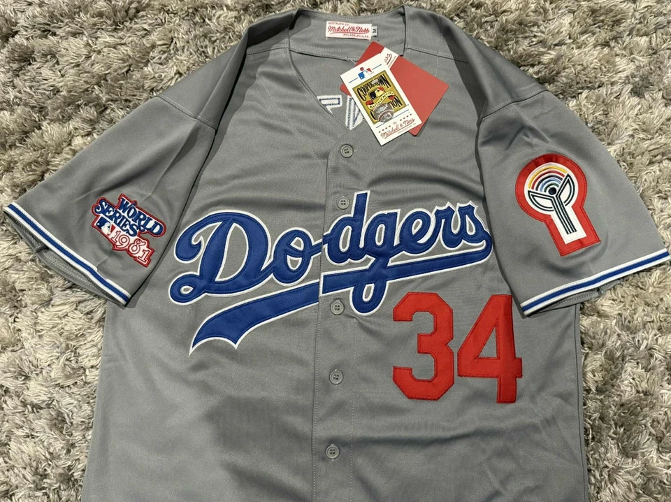 FERNANDO VALENZUELA #34 Los Angeles Dodgers World Series Baseball Jersey - Image 2 of 4