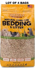 4 BAGS - Natural Corn Cob Bedding  Litter for Pet Birds and Small Animals