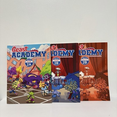 Beast Academy Math Level 2: 2A 2B Guide and 2B Practice (Lot of 3 Books)
