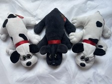 Tonka POUND PUPPIES Plush Lot of 3 Small 8 Dogs Stuffed Animals, Vintage 1986