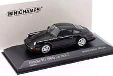 Minichamps 1/43 Porsche 911 Carrera 2 964 1989 Black Diecast EU Limited