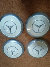 4  Mercedes Chrom-Cremewei&szlig; Radkappe 1938-1960 190SL,300SL,170,220, 230 Ponton P