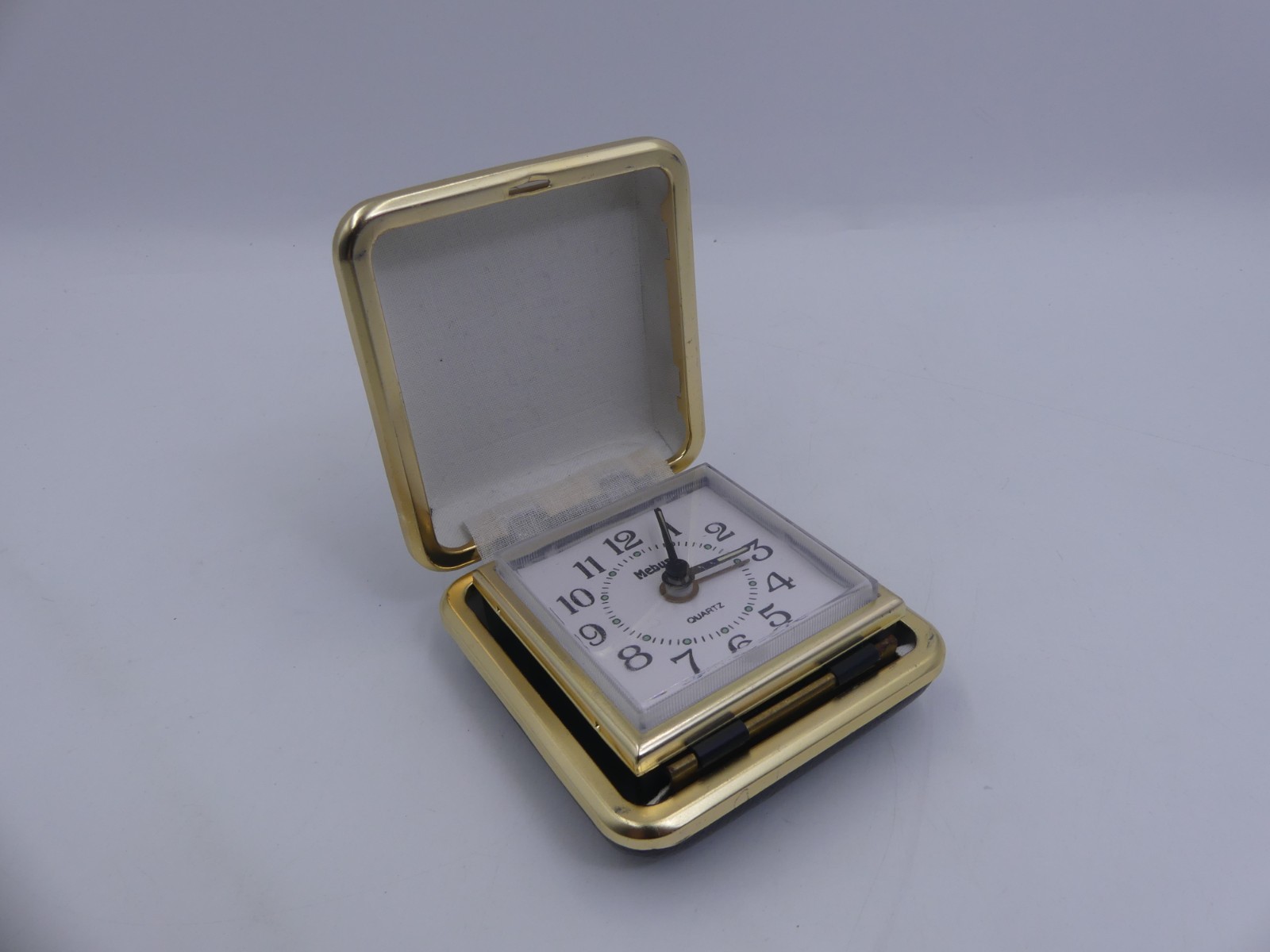 vintage 1970 Mebus (Germany) analog travel alarm clock