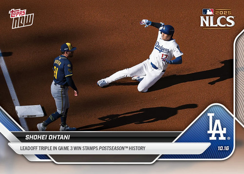 Shohei Ohtani Dodgers 2025 MLB Topps NOW Card #875 Leadoff Triple