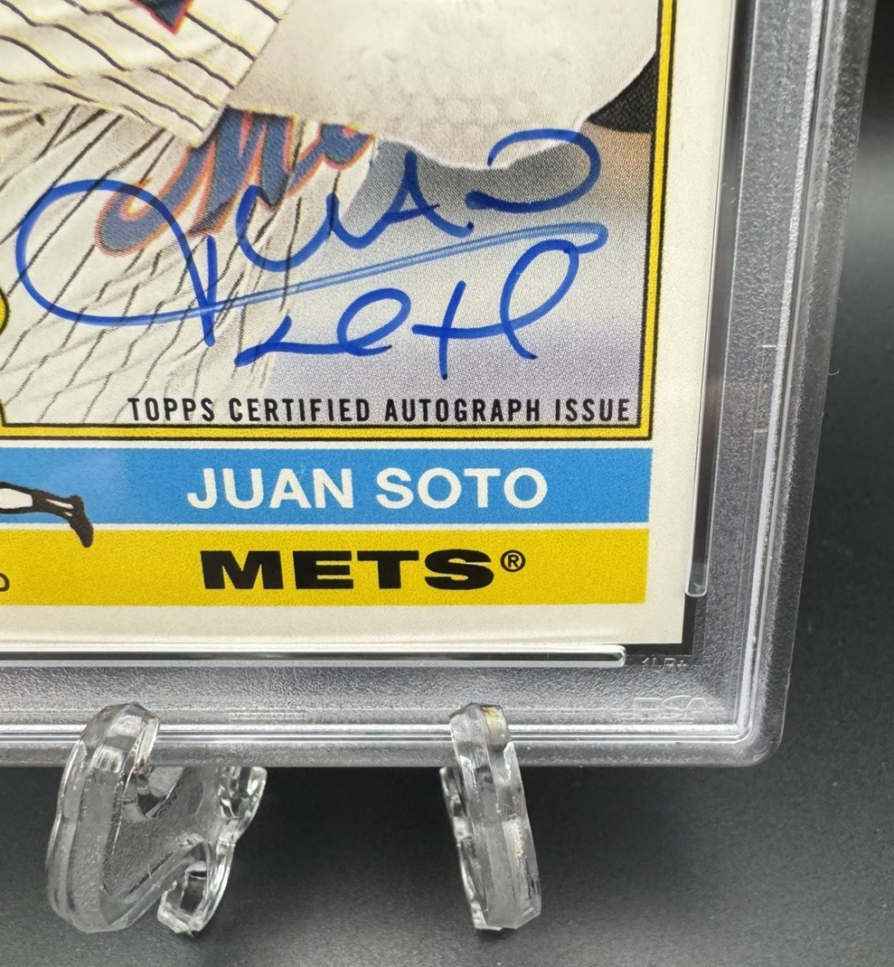 2025 Topps Heritage Juan Soto Real One Auto PSA 10 Gem Mint Population 1 !!!! view 4