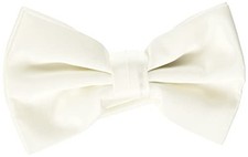 Men's Solid Bow Tie One Size White