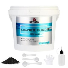 1LB Pure Graphite Powder,3000 Mesh Microfine Dry Lubricant Powder...