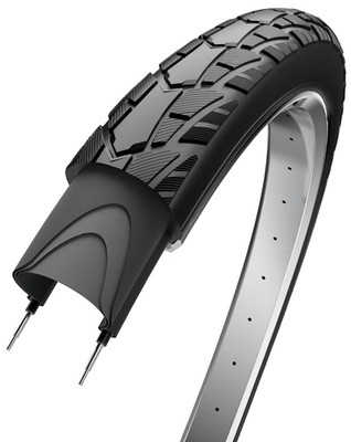 Reifen Edge Performance Basic 28 x 1.60'' / 42-622  - Schwarz mit Reflexstreifen