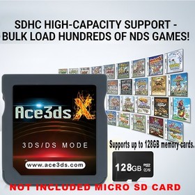 ACE3DS X SDHC For 3DS /2DS/DSi/DS Lite/DS to play NDS games Revolution Cartridge