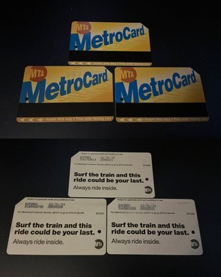 NEW YORK CITY MTA EXPIRED 2024-2025 Subway METRO CARD ''SURF THE TRAIN AND'' USED