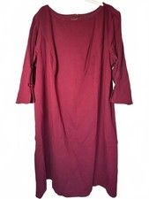 Talbots Burgundy Bow Sleeve Dress NWT 22W Plus Size