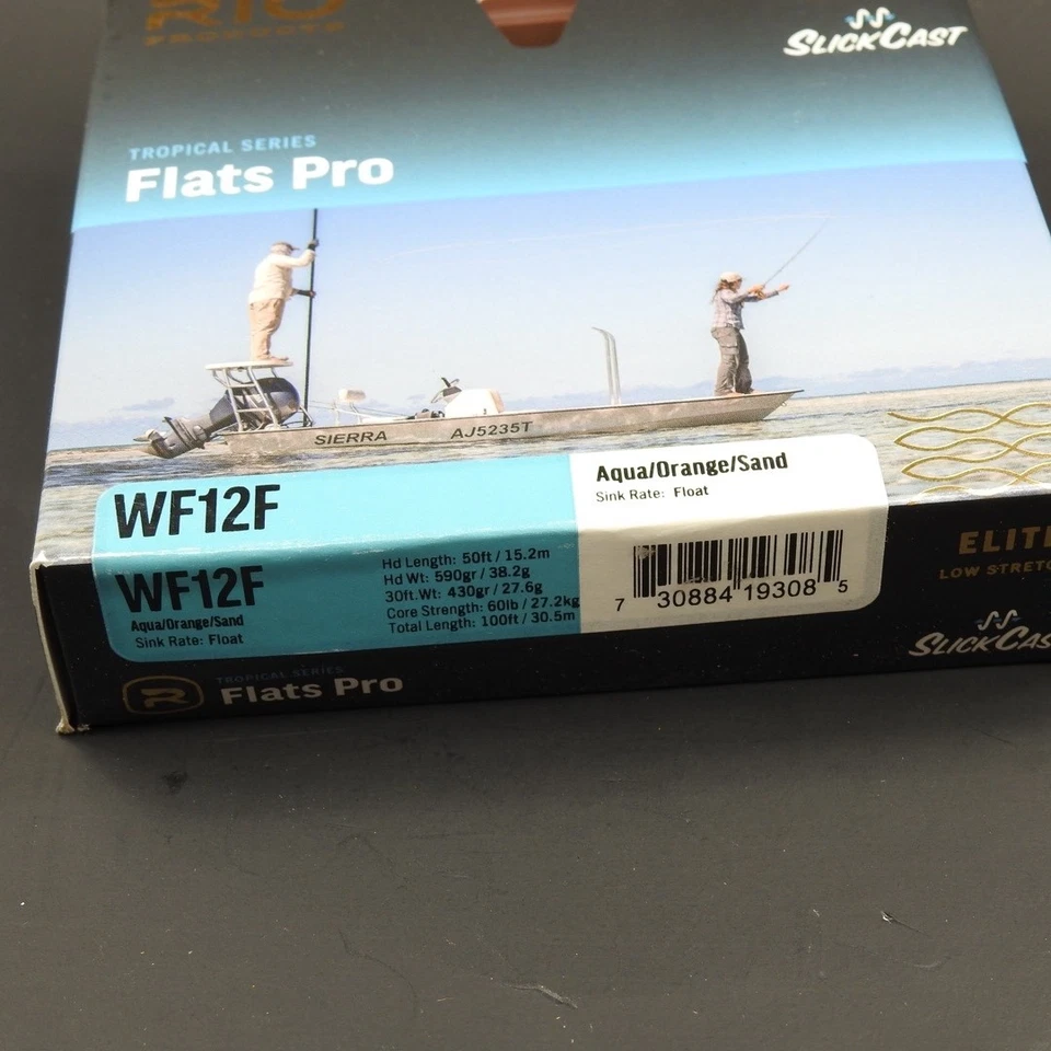 Rio Flats Pro Elite WF-12-F Fly Line. Aqua/Naranja/Arena. (Q). Foto 2 de 4