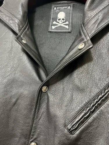 Rare Mastermind Japan MMJ Lambskin Leather Hoodie Size-XL Made in Japan 🇯🇵 image 4