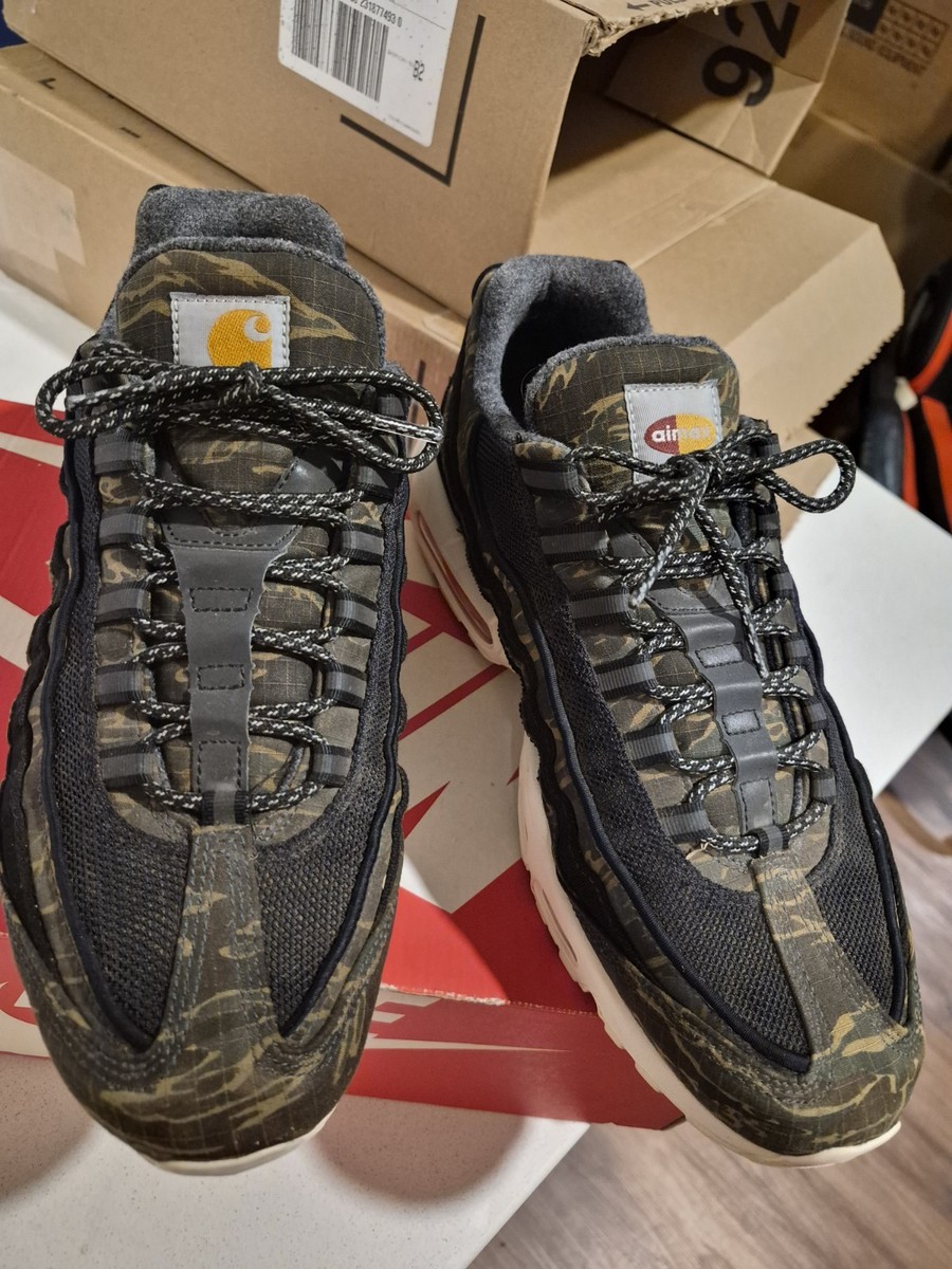 carhartt×NIKE スニーカー　AIR MAX95 箱あり Nike Carhartt WIP x Air Max 95 Camo Size 11.5 Used with Box