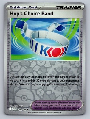 Hop's Choice Band 148/159 Uncommon Journey Together Pokemon Reverse Holo NM