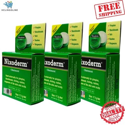 3 x Nixoderm Ointment 17.7g For Skin Problems Acne Rashes  Ringworm & Eczema