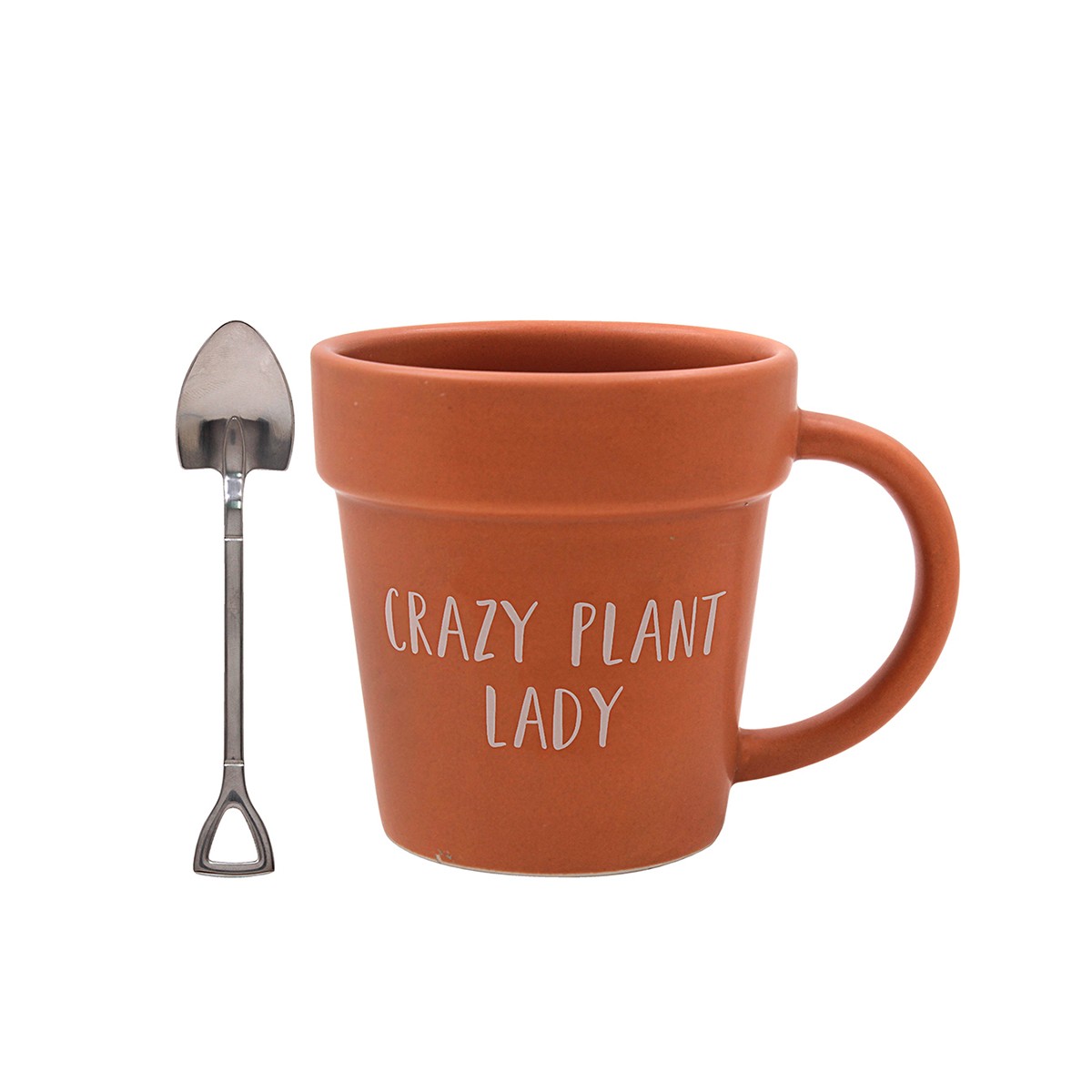 'Crazy Plant Lady' Plant Pot Mug & Spoon Set