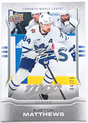 2024-25 UD MVP Super Script Auston Matthews /25 Toronto Maple Leafs