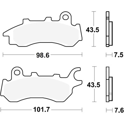 Bremsklotz Standard TRW vorne Bremse Motorradbremse Bremssteine brake pads CB (G