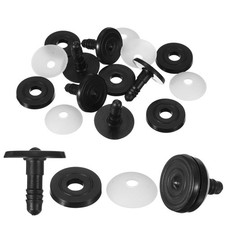 5 Set 25mm Doll Joints Plastic Removable Animal Joints Parts Black Clear