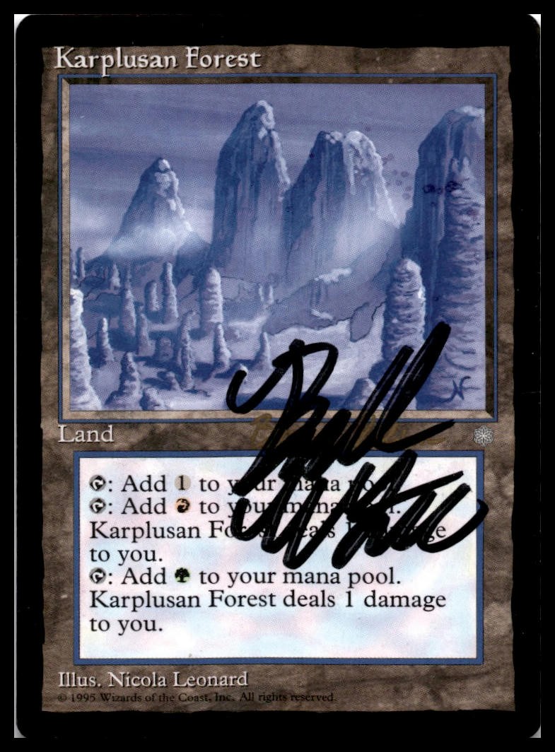 Karplusan Forest 1996 Signed Auto Black Sharpie #2 World