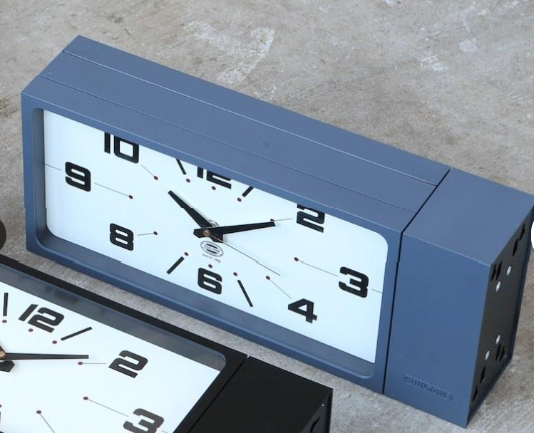 DULTON Double Face Rectangle Wall Clock H21-0362 Gray Two-Sided