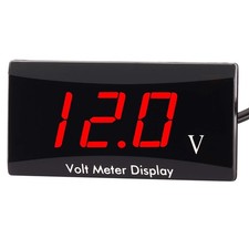 Motorcycle Voltmeter DC 12V Digital Gauge LED Display Battery Monitor Red