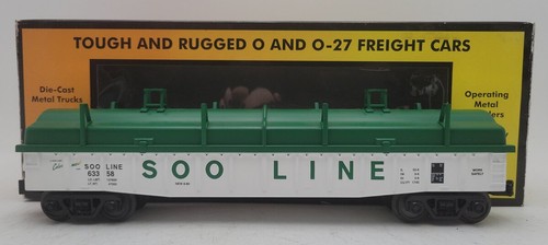 Coche góndola MTH 30-72079 SOO Line con cubierta LN/caja | Condition: Used