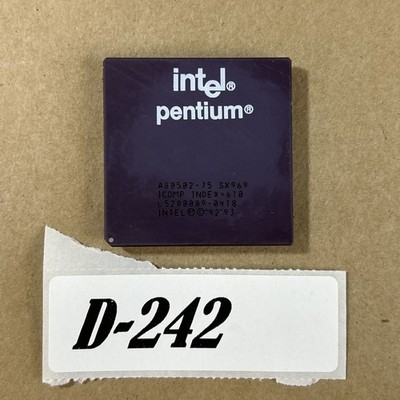 CPU INTEL PENTIUM 75MHZ SX969 / P54C/P54CS PROCESSOR SOCKET 7 SOCKEL 5 A8050275