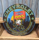Vintage Chevrolet Sales & Service Felix The Cat Porcelain Metal 1955 Chevy Sign