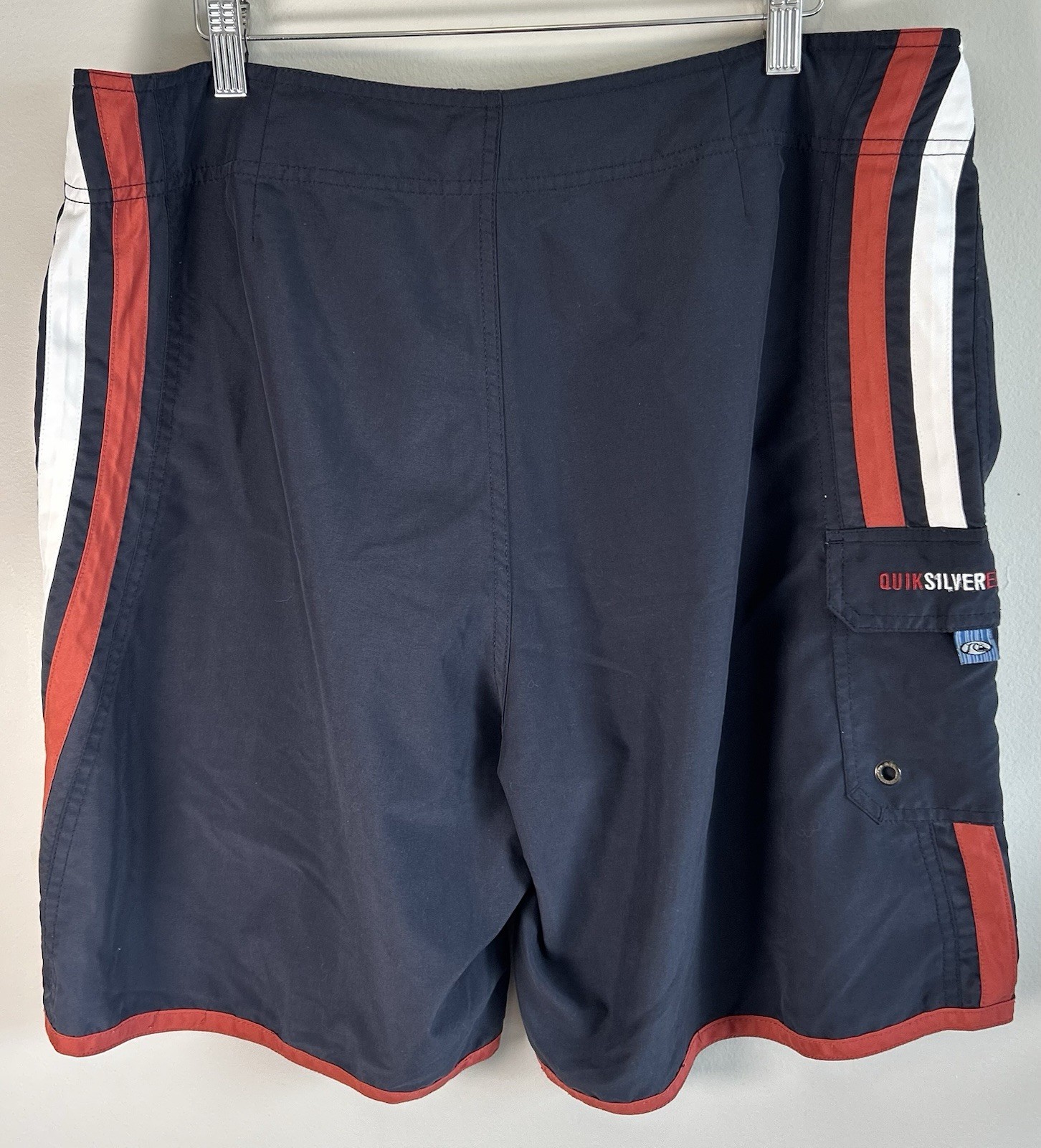 Vintage Quiksilver Edition Men’s Board Shorts Size 36 Navy Logo Y2K Surf RARE image 5