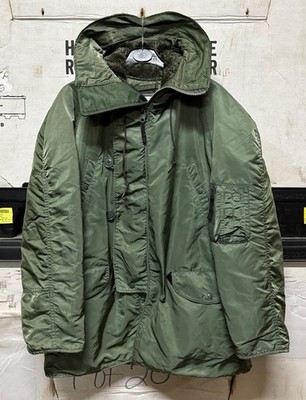 ORIGINAL US ALPHA INDUSTRIES PARKA EXTREME COLD N-3B OLIV MADE IN USA MEDIUM